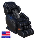 LURACO Model 3 Hybrid SL massage chair in black, side view with Made in USA badge