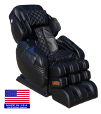 LURACO Model 3 Hybrid SL massage chair in black, side view with Made in USA badge