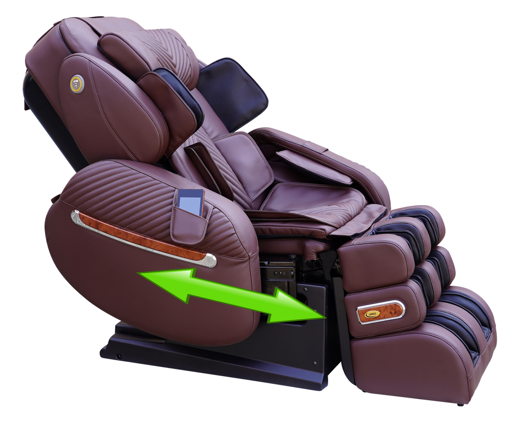 Chocolate LURACO i9 MAX Plus sliding armrest feature