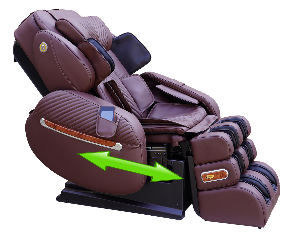 Chocolate LURACO i9 MAX Plus sliding armrest feature