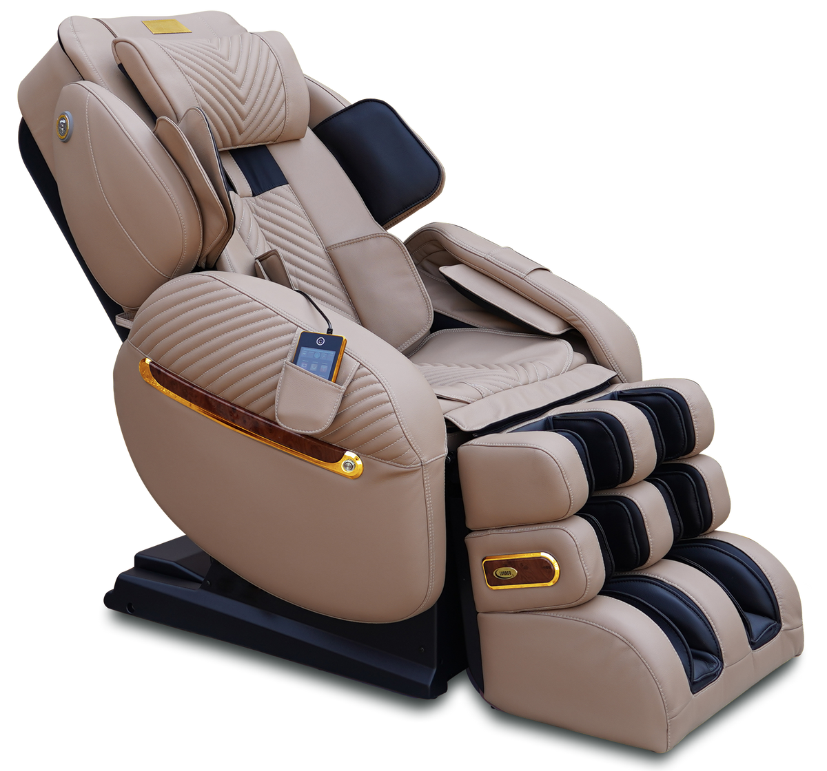 Cream LURACO i9 MAX Plus Royal Edition with gold accents, plain-background view