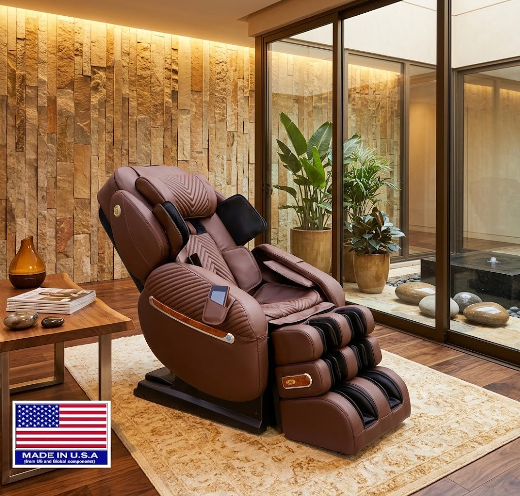 Chocolate LURACO i9 MAX Plus in a staged residential recovery suite