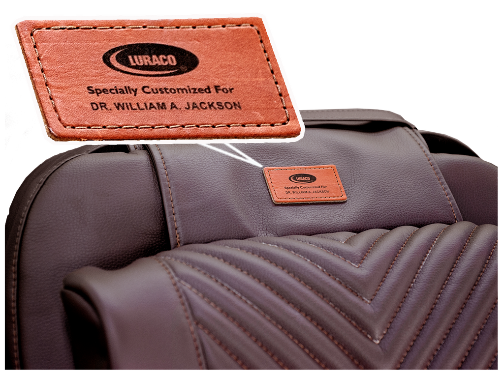 Special Edition personalized leather name tag, example name shown