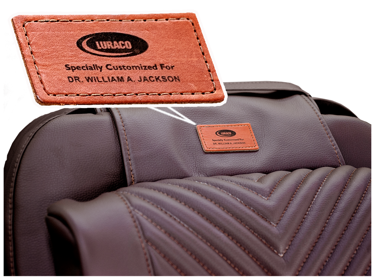 Special Edition personalized leather name tag, example name shown